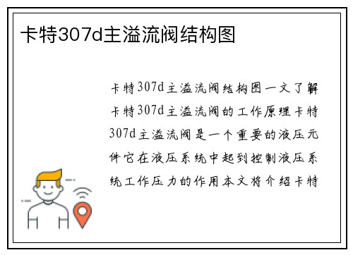 卡特307d主溢流阀结构图